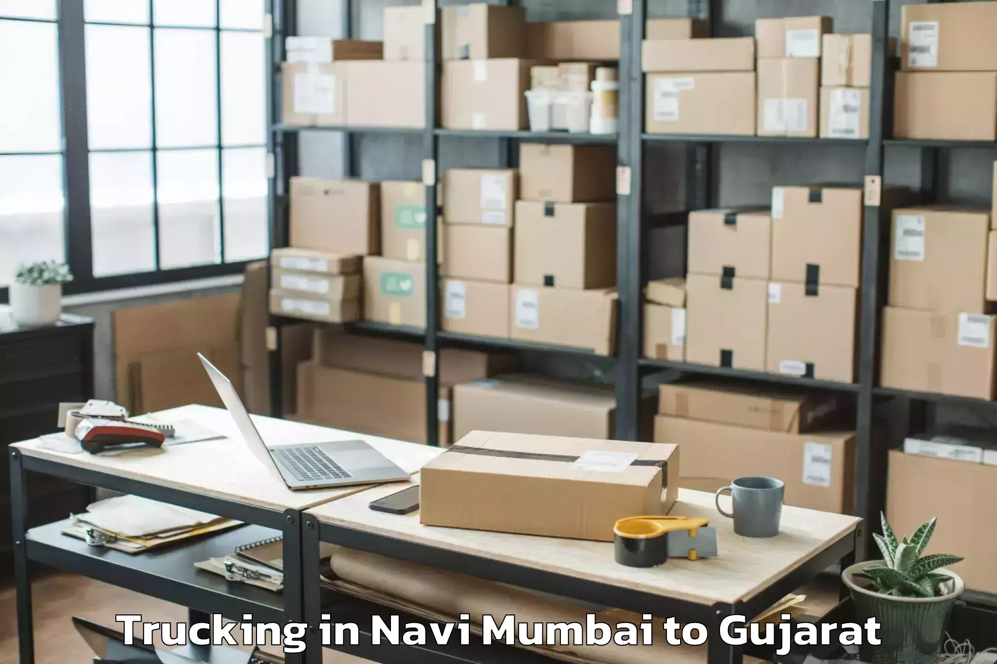 Book Your Navi Mumbai to Halvad Trucking Today